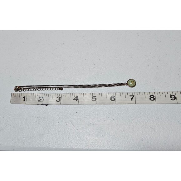 Elegant Green Gold Flake Glass Circular Pendant Necklace Fashion Jewelry Women - Picture 5 of 6